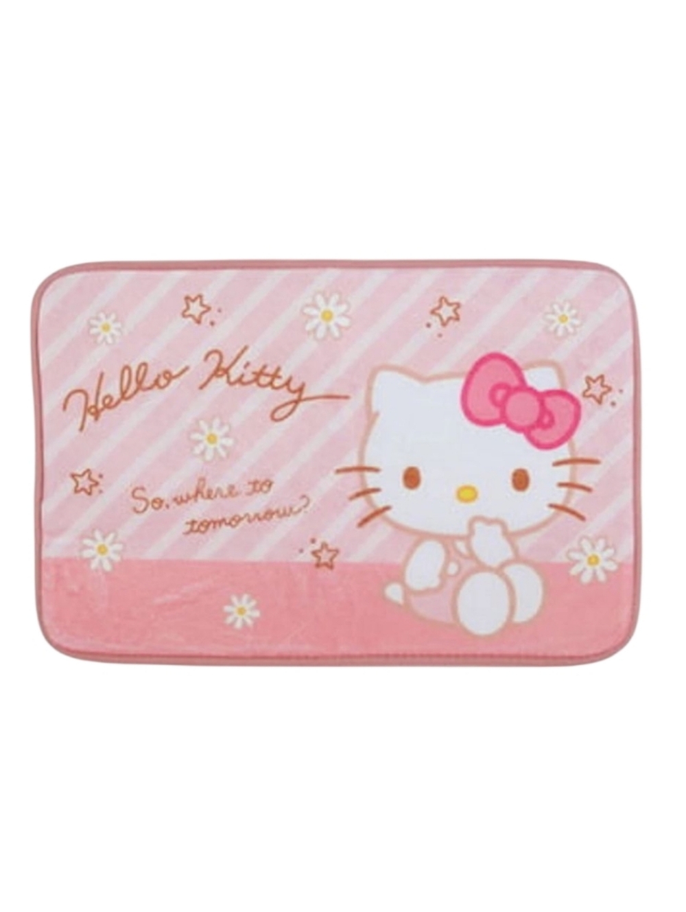 Sanrio Hello Kitty So Where To Tomorrow Bathroom Floor Mat Pink